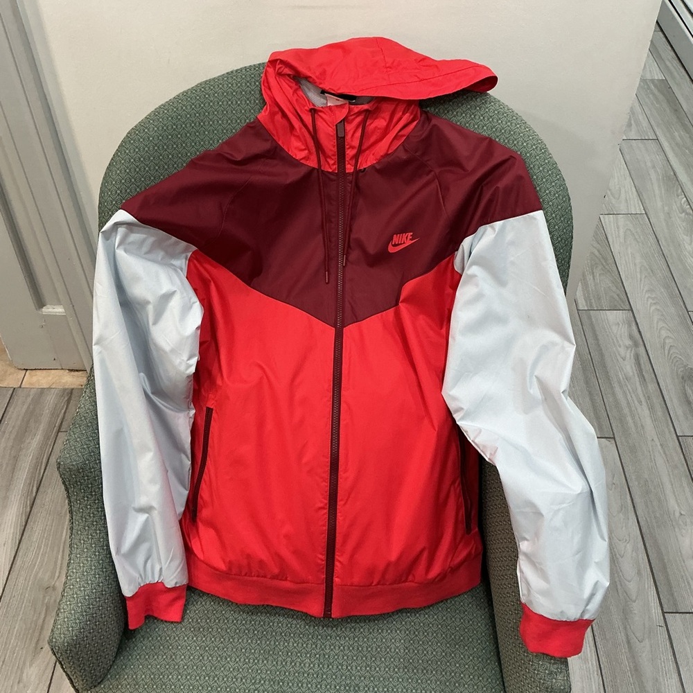 Nike Red and White Sports Jacket